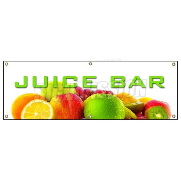 Signmission JUICE BAR BANNER SIGN smoothies healthy fresh fruit fiber vitamins fitness B-72 Juice Bar - main